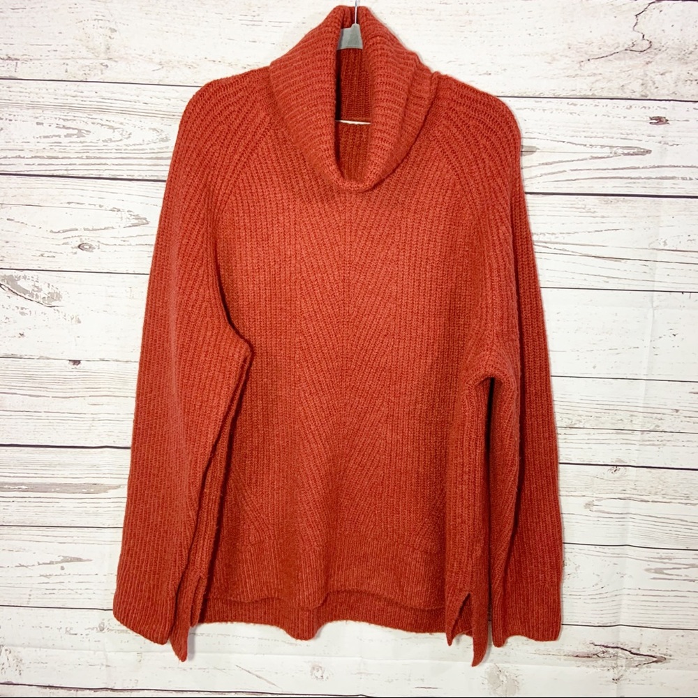 Madewell Burnt Orange Turtleneck Sweater 2X NWOT